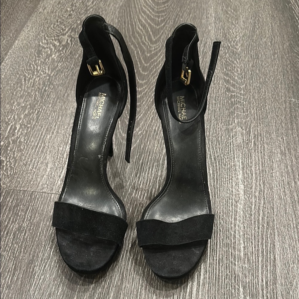 MICHAEL Michael Kors Black Heels with Strappy Design and High Stiletto